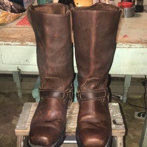 Ladies Sz.9 Brown leather riding/motorcycle boot